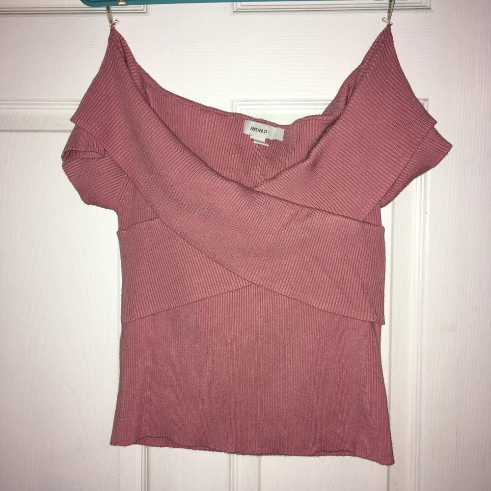 Pink Off The Shoulder Top